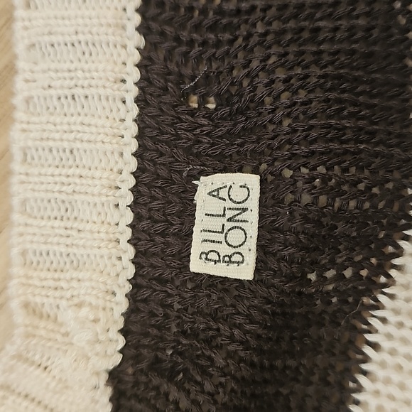 BILLABONG Black & Cream Stripe Pullover Sweater Womens Size M - Picture 4 of 6